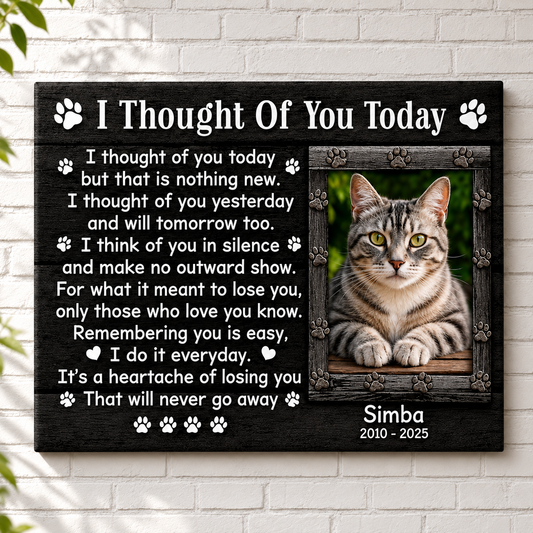 Cat Personalized Memorial Canvas 