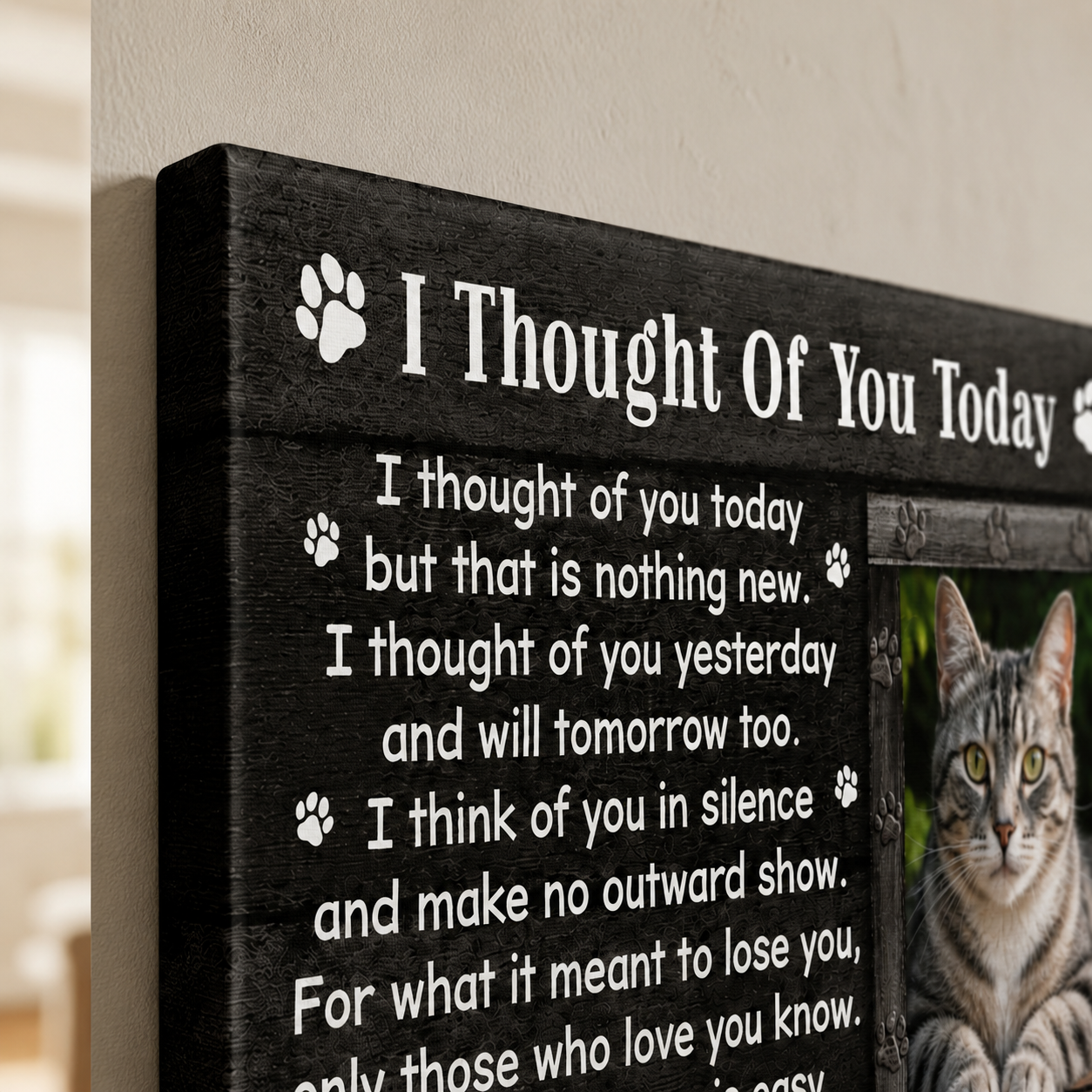 Cat Personalized Memorial Canvas 