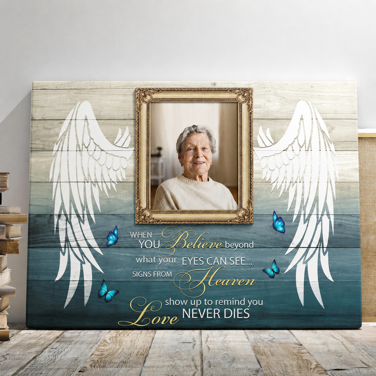 Your Wings Were Ready When You Believe Memorial Canvas | Memorial Gift For Loss