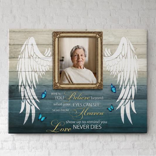 Your Wings Were Ready When You Believe Memorial Canvas | Memorial Gift For Loss