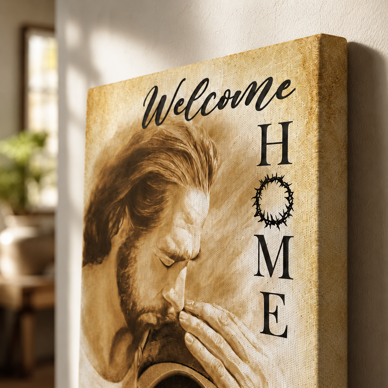 Welcome Home Jesus Memorial Canvas | Memorial Gift For Loss
