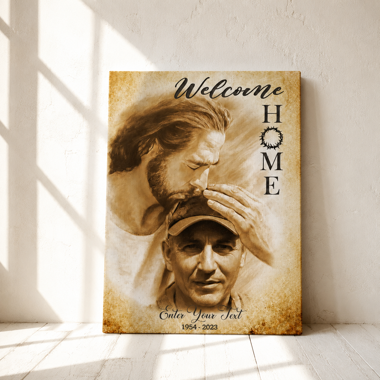 Welcome Home Jesus Memorial Canvas | Memorial Gift For Loss