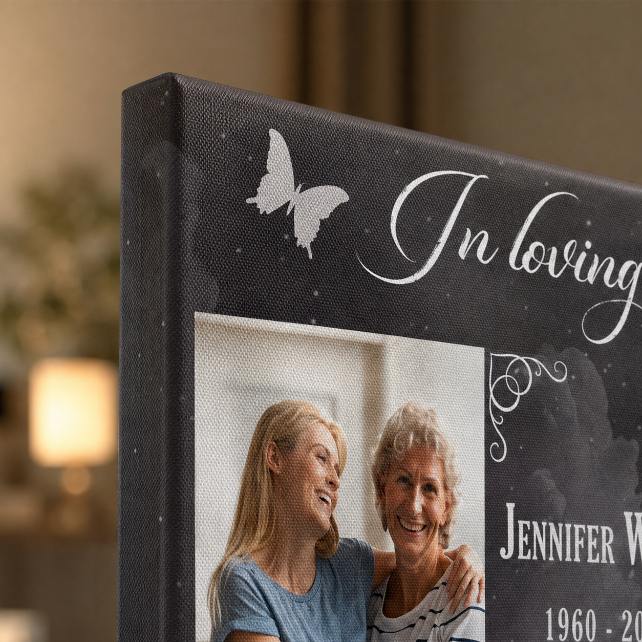 In Loving Memory | Custom Memorial Canvas | Memorial Gift For Loss