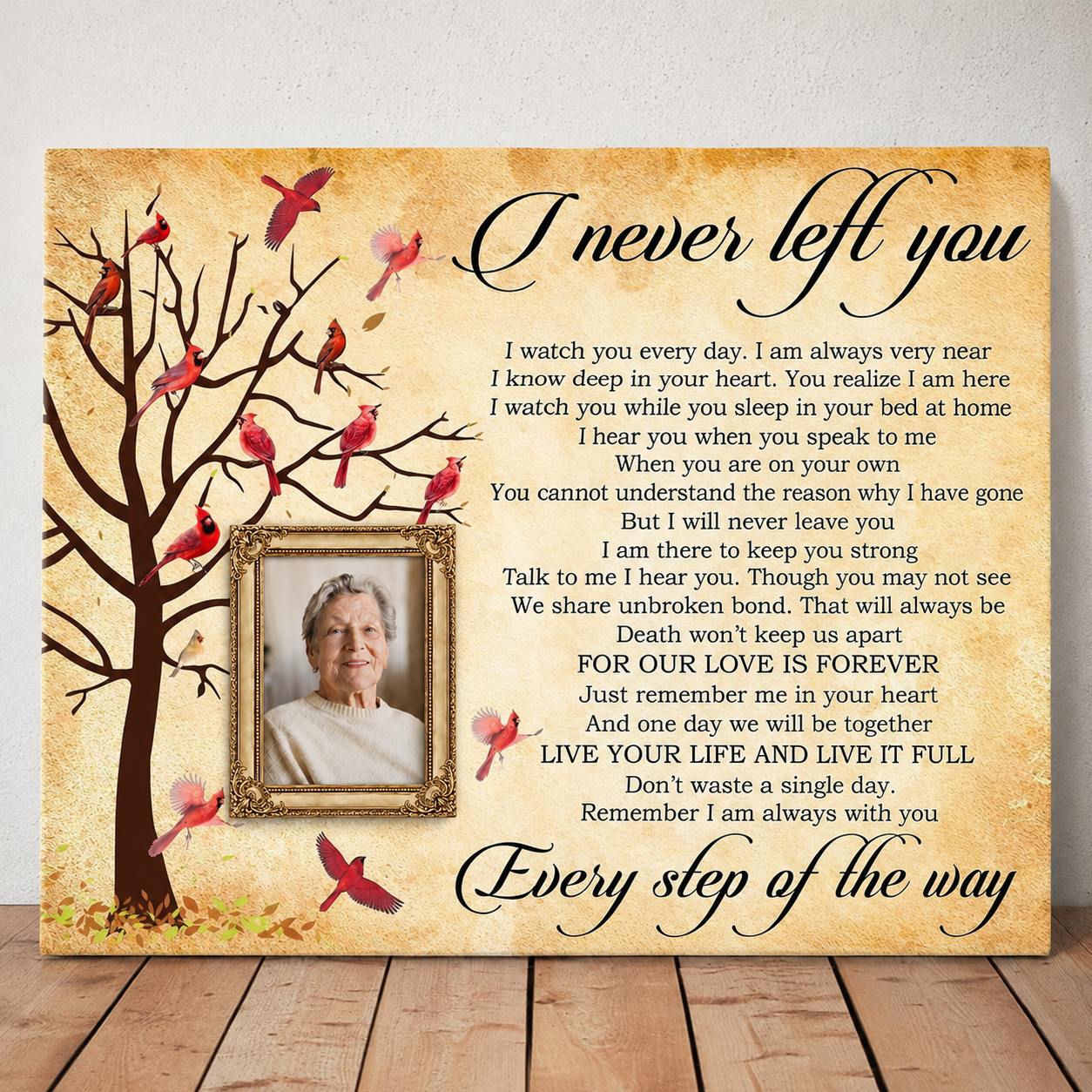 I Never Left You Poem | Memorial Canvas Print