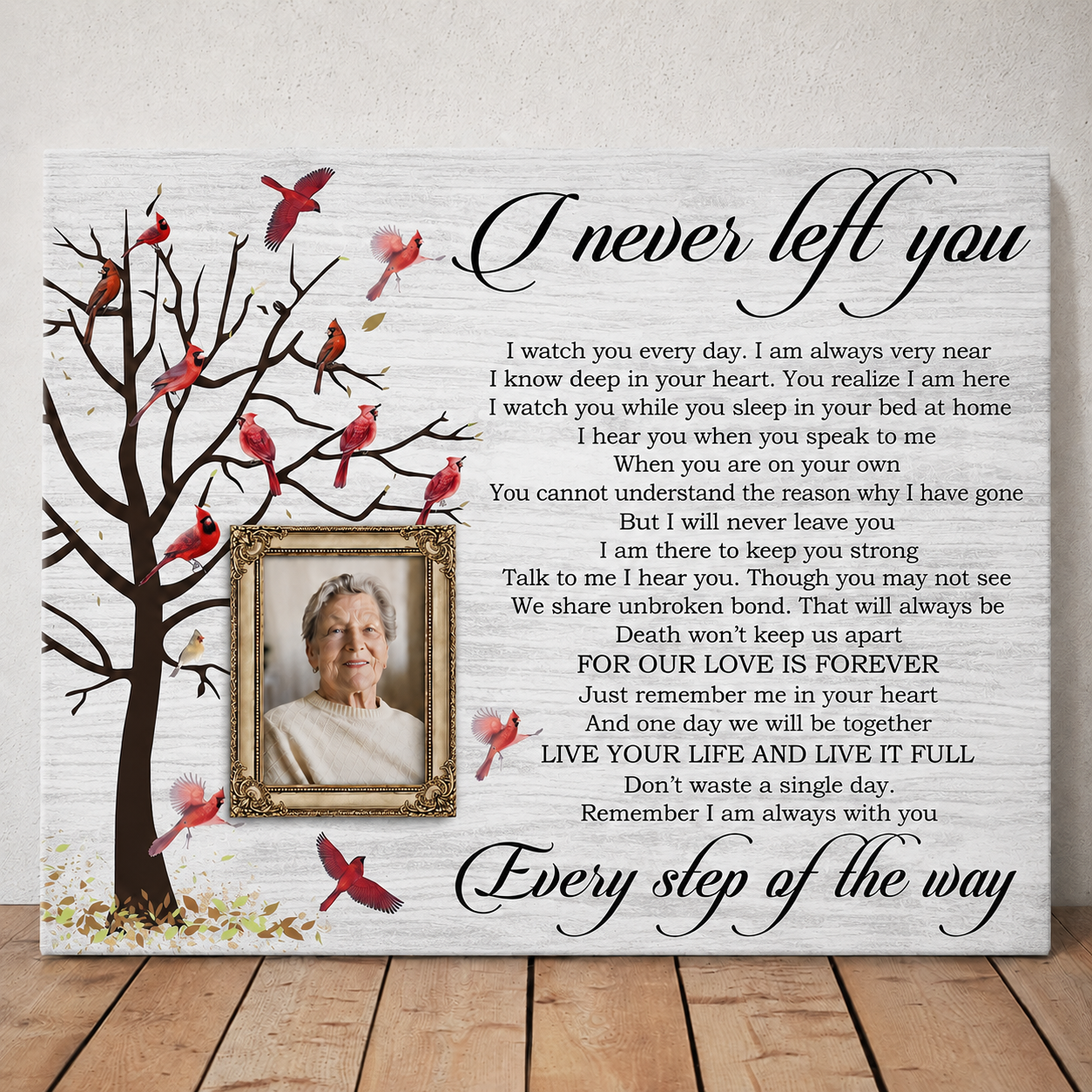 I Never Left You Poem | Memorial Canvas Print