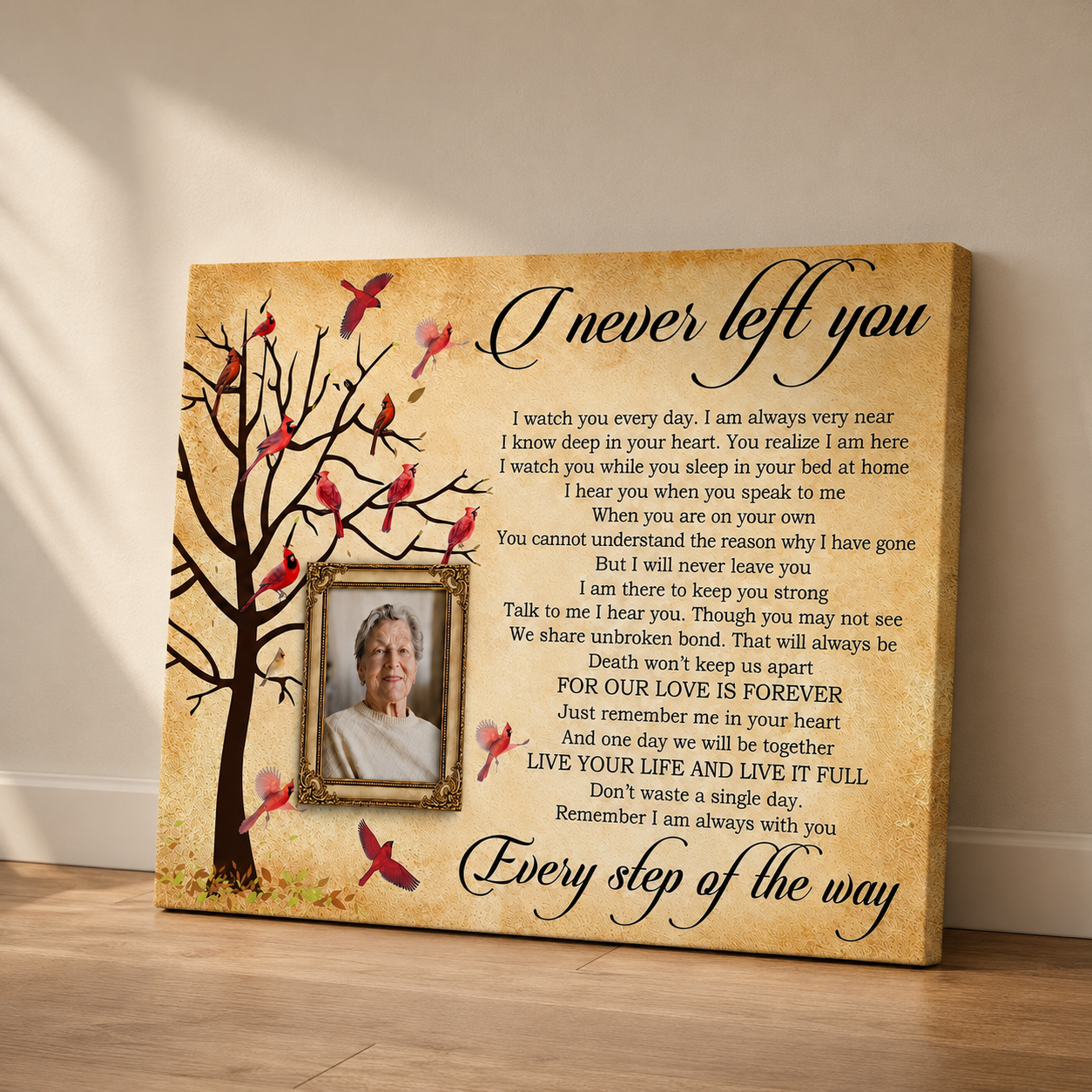 I Never Left You Poem | Memorial Canvas Print