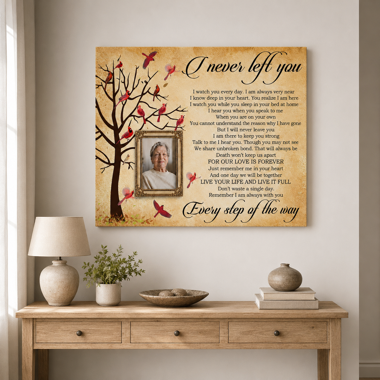 I Never Left You Poem | Memorial Canvas Print