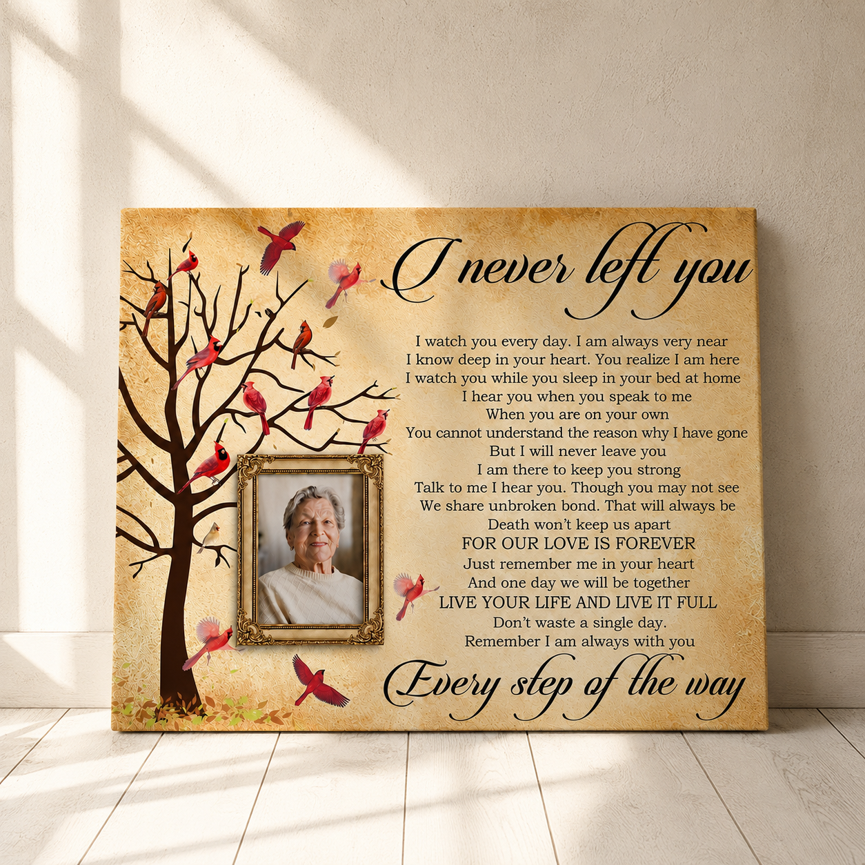 I Never Left You Poem | Memorial Canvas Print