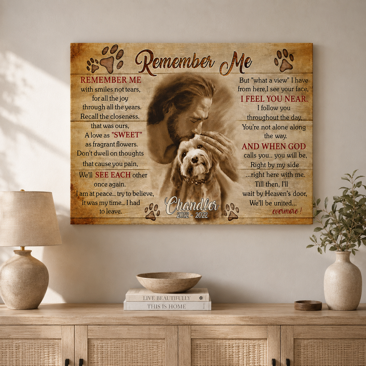 Remember Me Poem | Dog Memorial Gifts