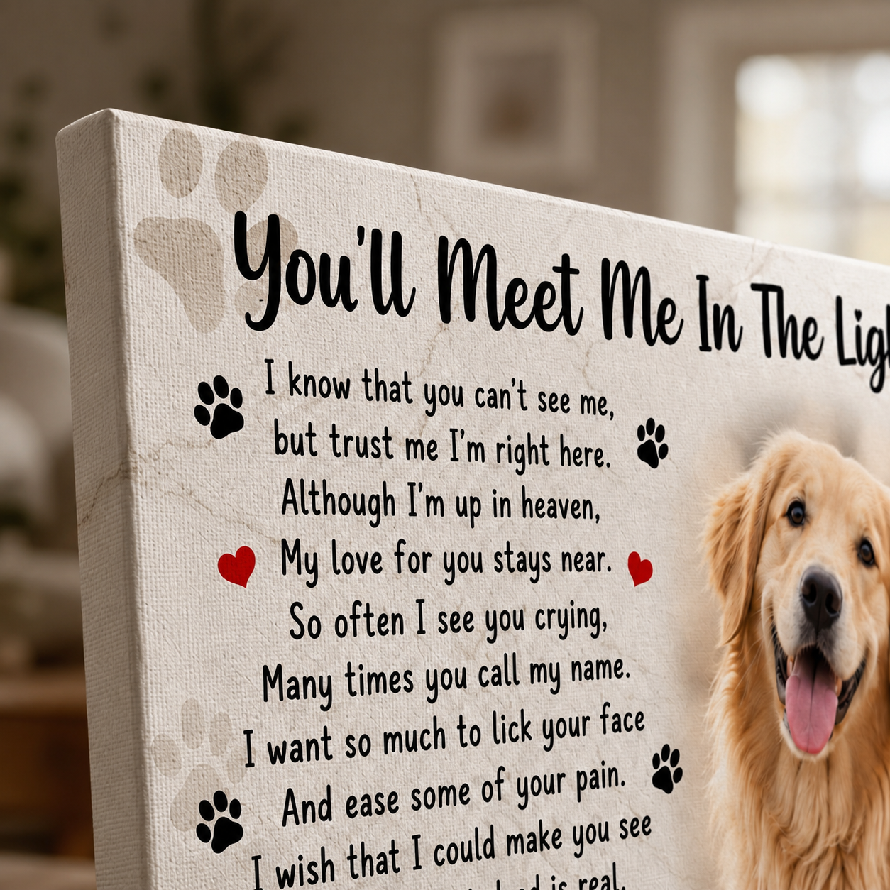 You'll Meet Me In The Light Dog Poem | Dog Memorial Gifts