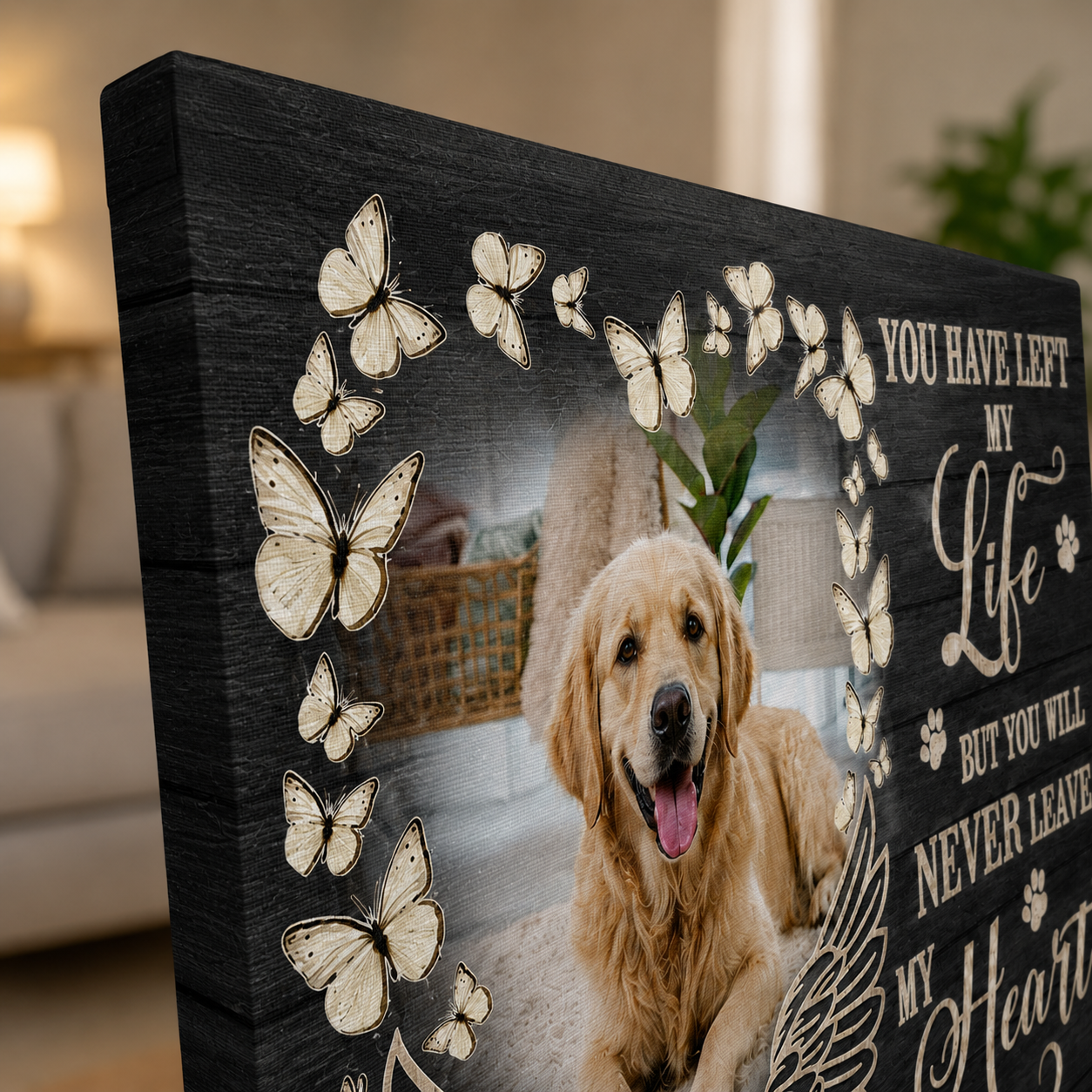 You Have Left My Life | Custom Dog Memorial Canvas | Dog Memorial Gifts