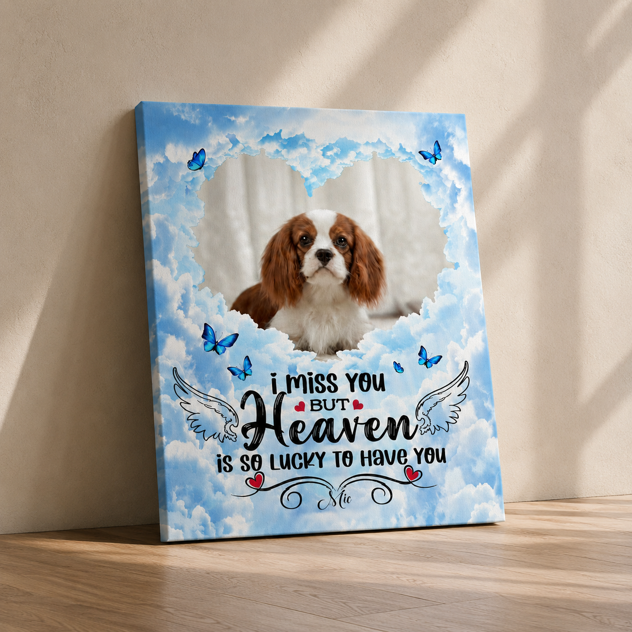 I Miss You | Custom Dog Memorial Canvas | Dog Memorial Gifts
