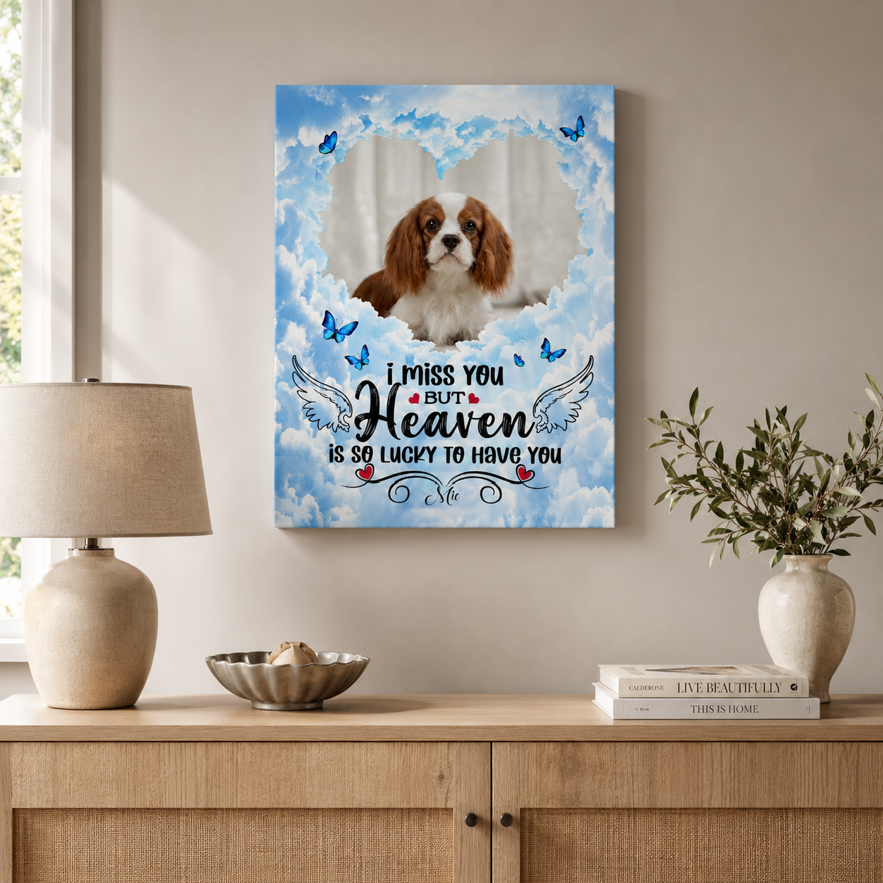 I Miss You | Custom Dog Memorial Canvas | Dog Memorial Gifts