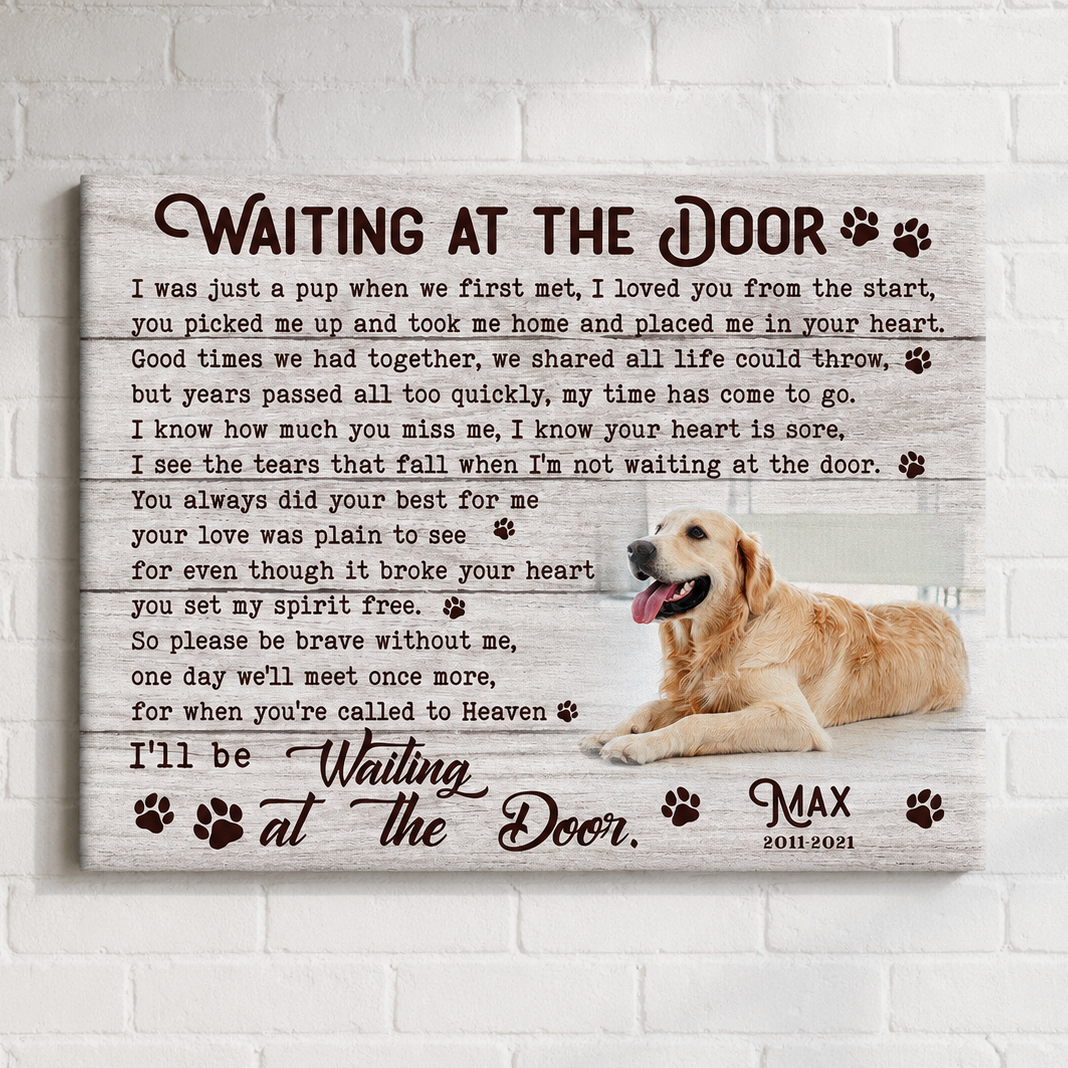 Custom Dog Memorial Canvas 