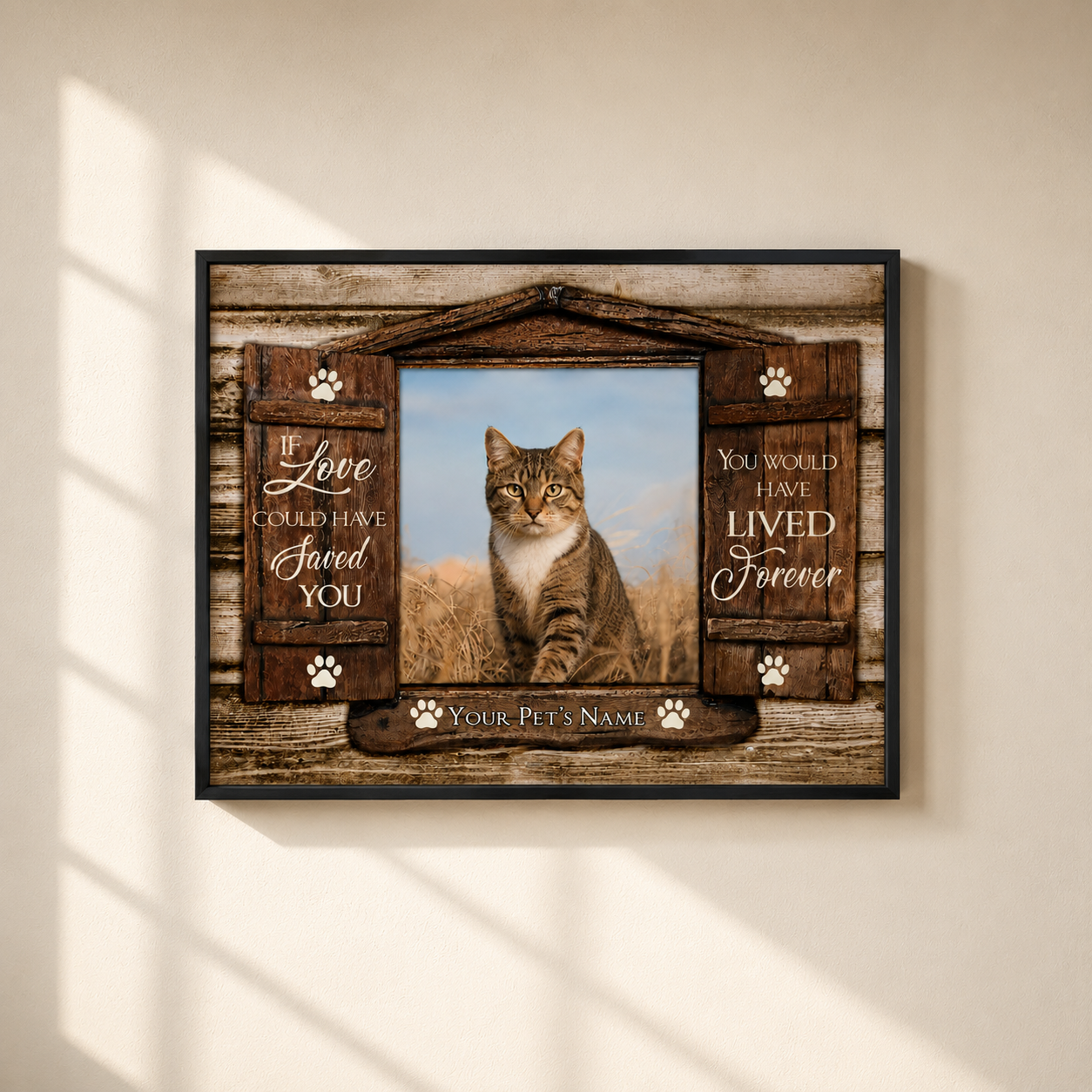 If Love Alone Could Have Saved You | Custom Cat Memorial Canvas | Cat Memorial Gifts