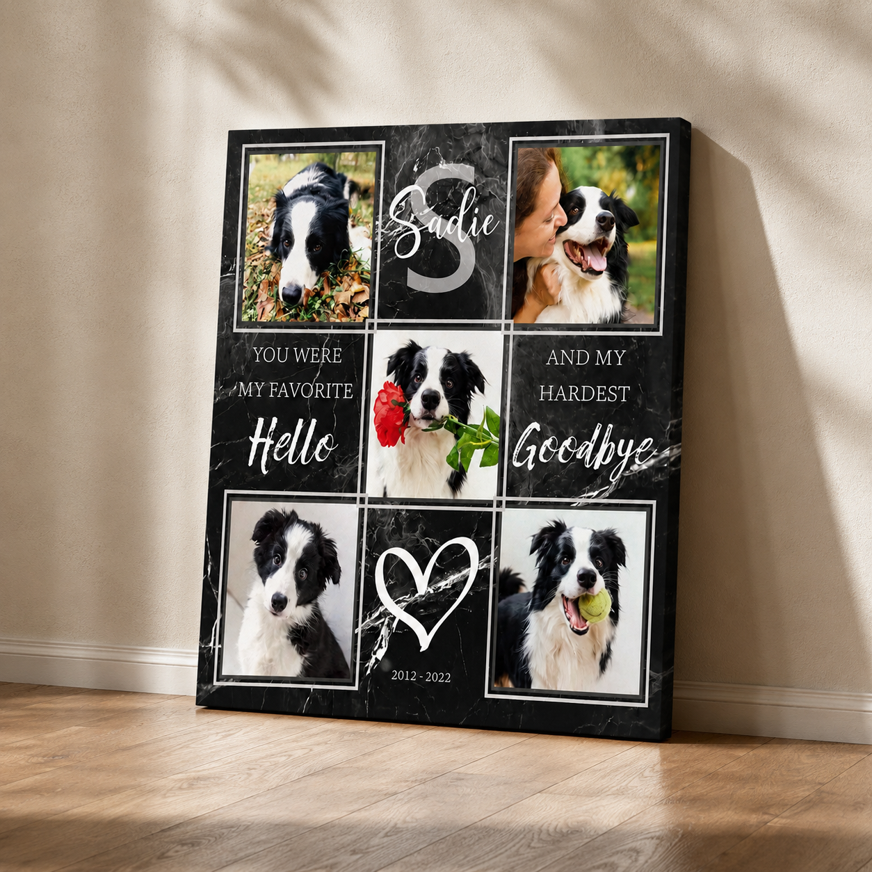 If Love Alone Could Have Kept You Here | Custom Dog Memorial Canvas | Dog Memorial Gifts
