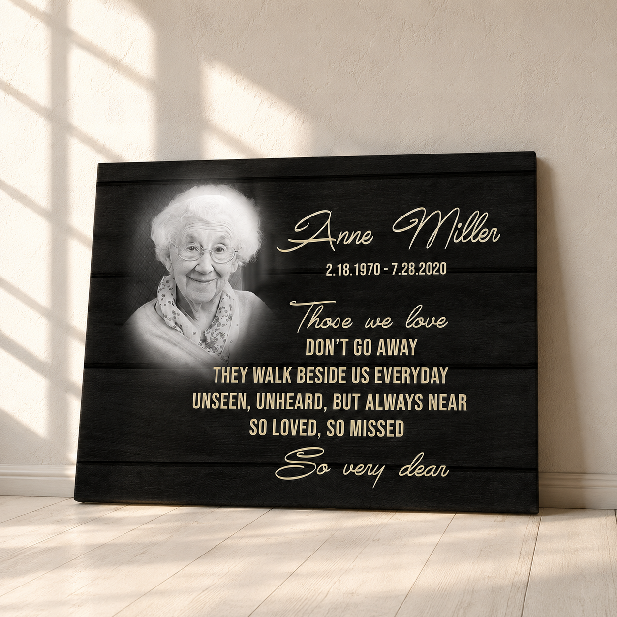 Those We Love Don't Go Away Memorial Canvas For Loss | Memorial Gift For Loss