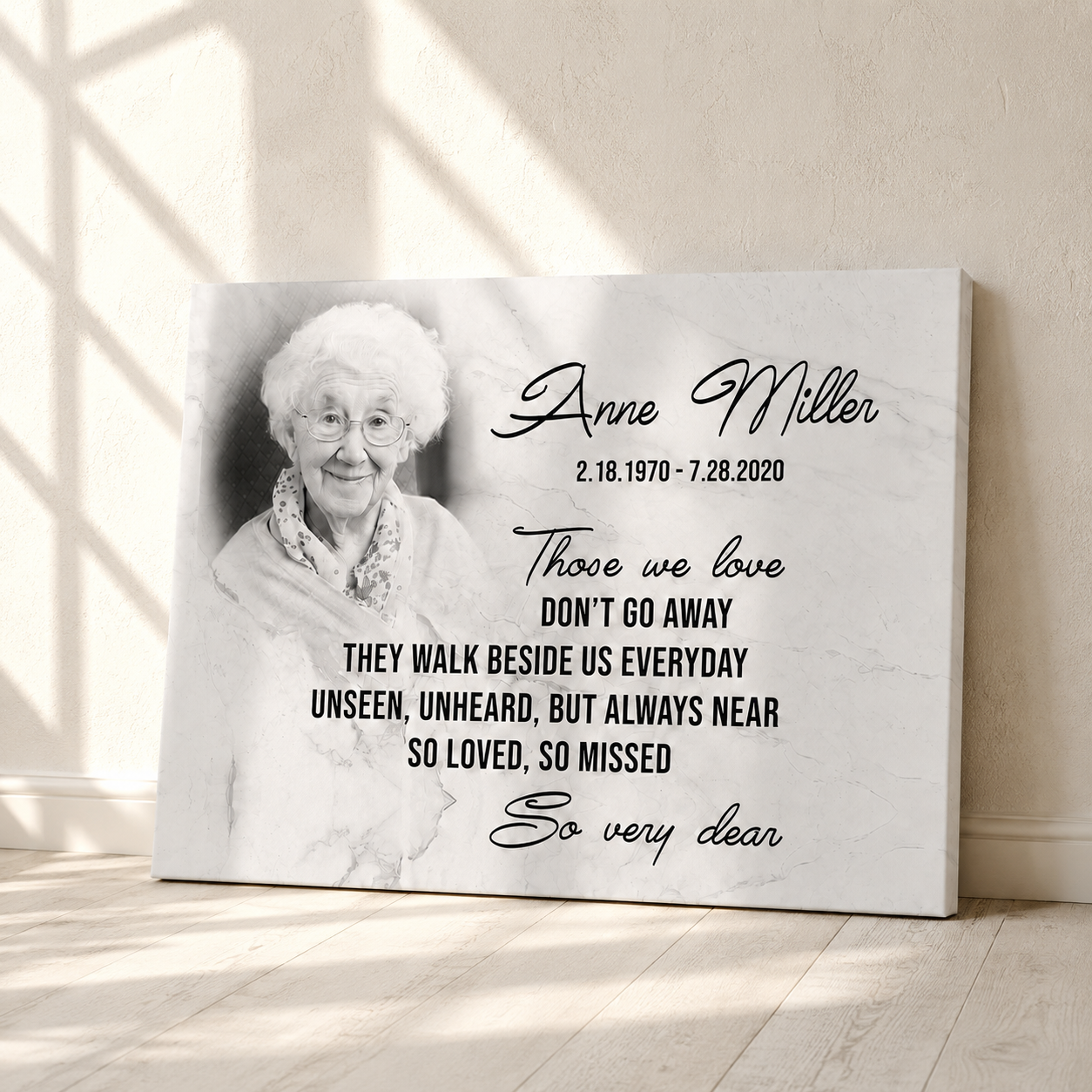Those We Love Don't Go Away Memorial Canvas For Loss | Memorial Gift For Loss