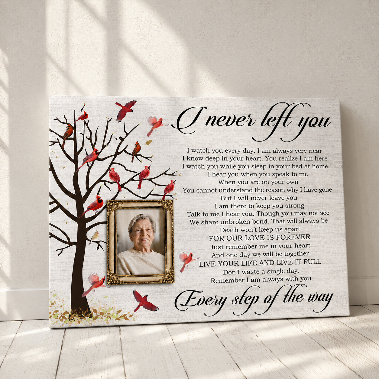 I Never Left You Poem | Memorial Canvas Print