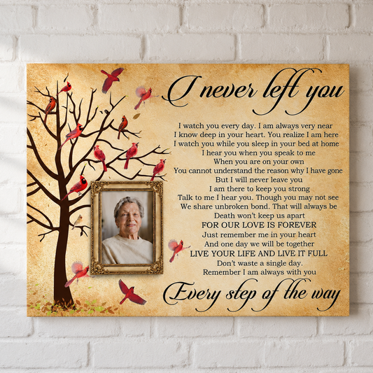 I Never Left You Poem | Memorial Canvas Print