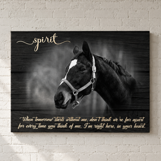 Horse Loss Quote | Custom Horse Memorial Canvas Print