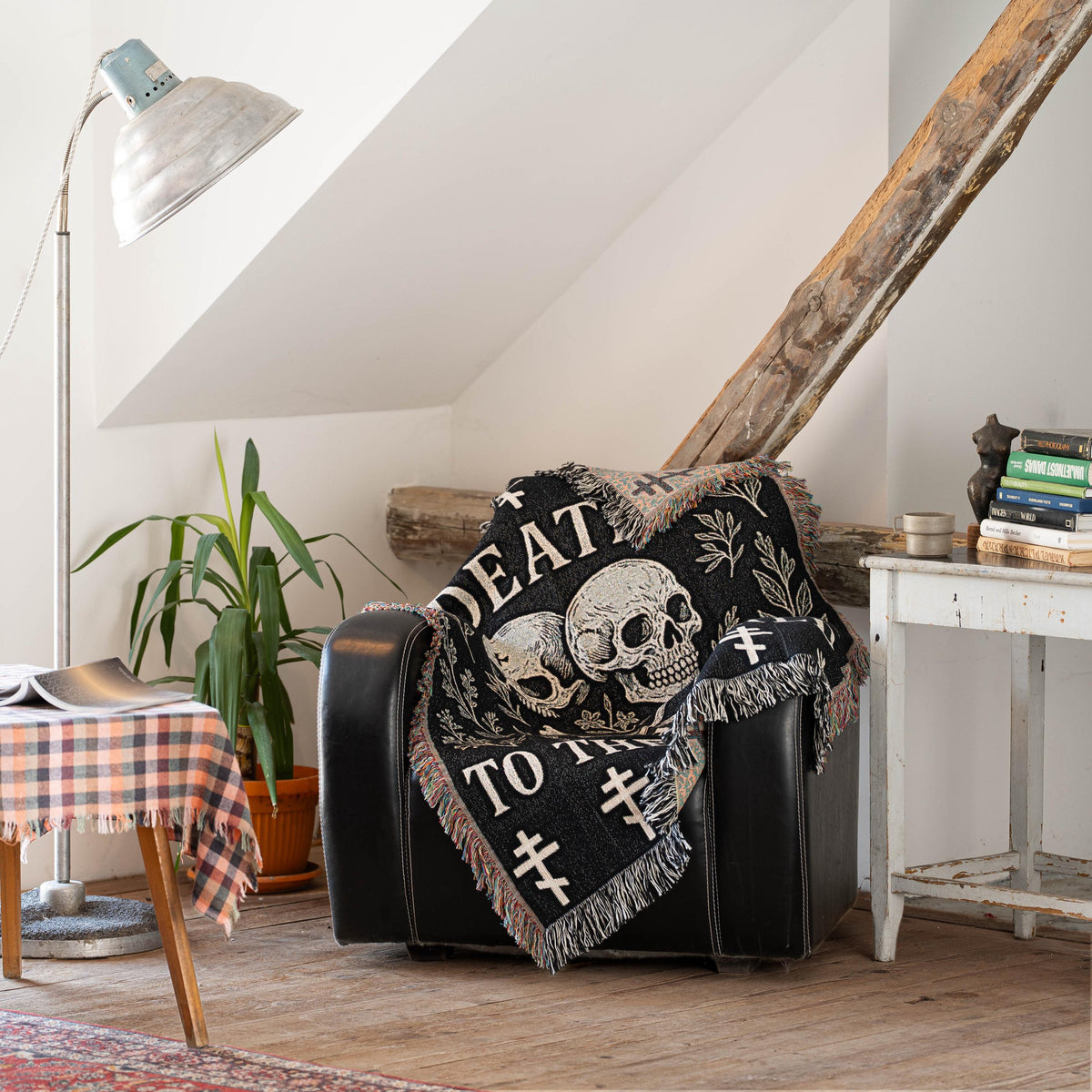 Christian Tapestry Woven Blanket | Death To The World Orthodox Christian Tapestry