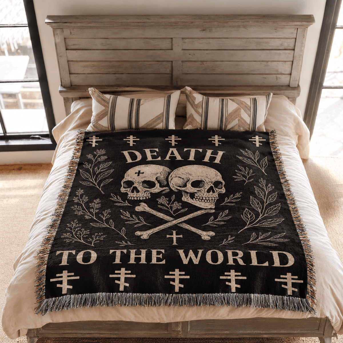 Christian Tapestry Woven Blanket | Death To The World Orthodox Christian Tapestry