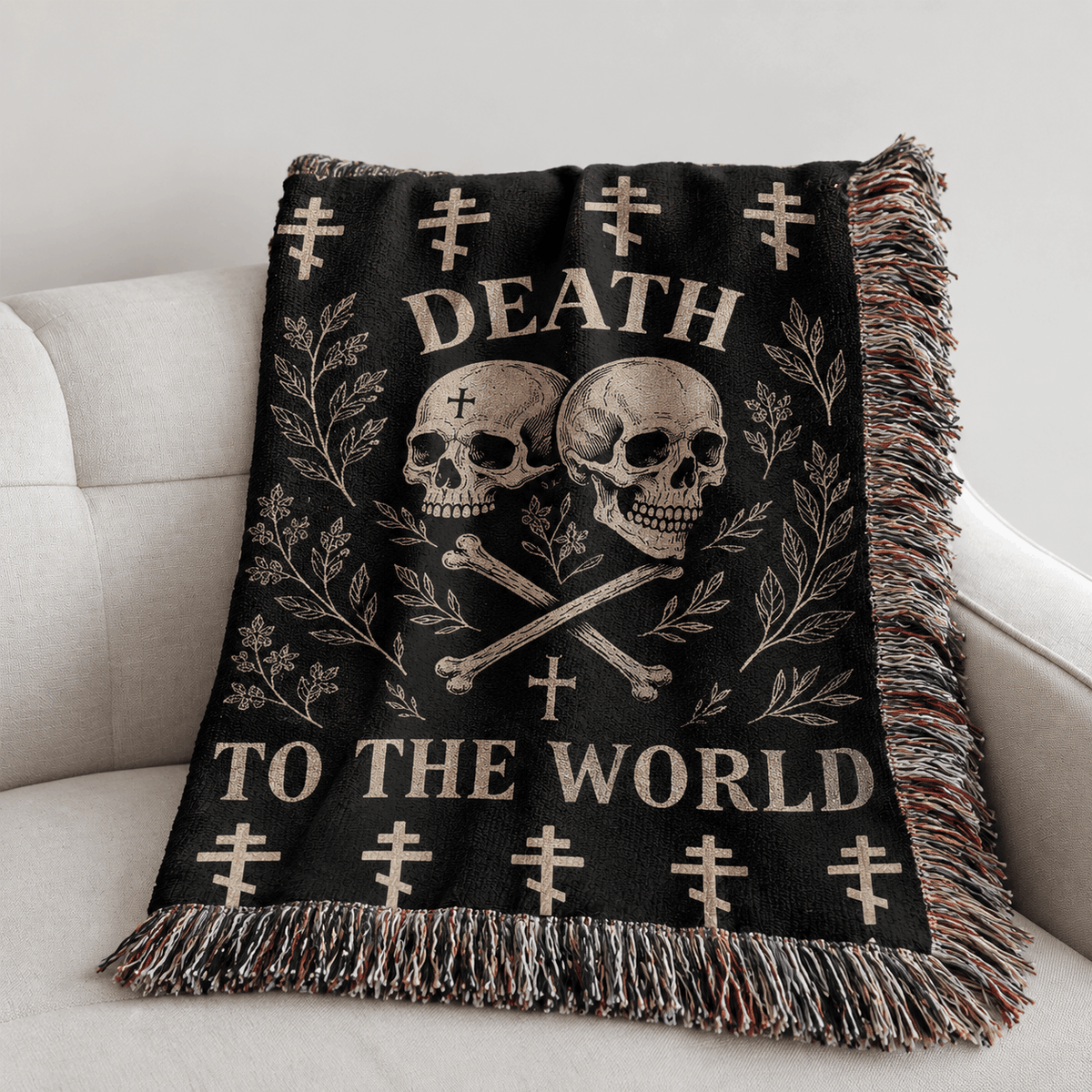 Christian Tapestry Woven Blanket | Death To The World Orthodox Christian Tapestry