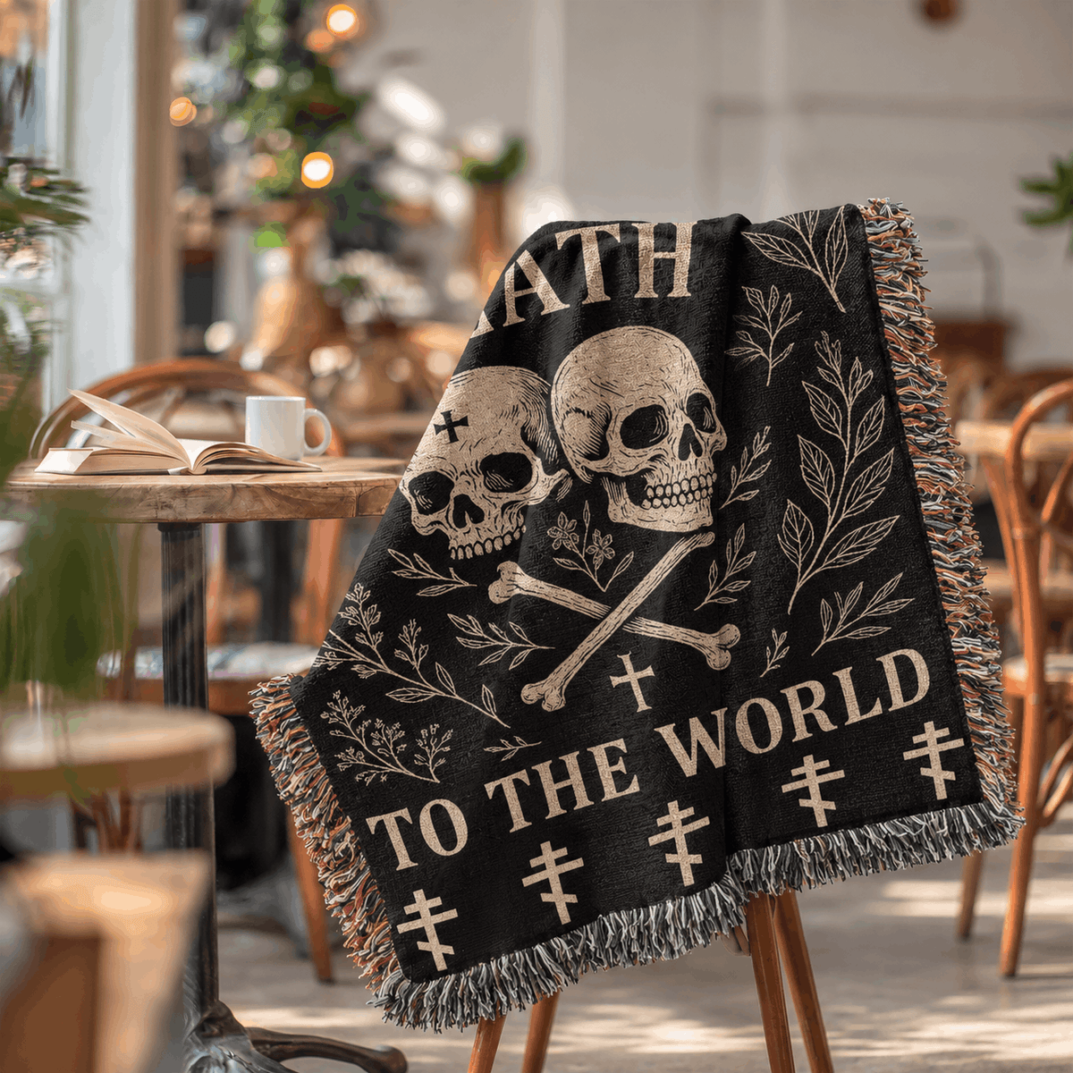 Christian Tapestry Woven Blanket | Death To The World Orthodox Christian Tapestry