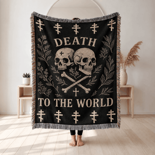 Christian Tapestry Woven Blanket | Death To The World Orthodox Christian Tapestry
