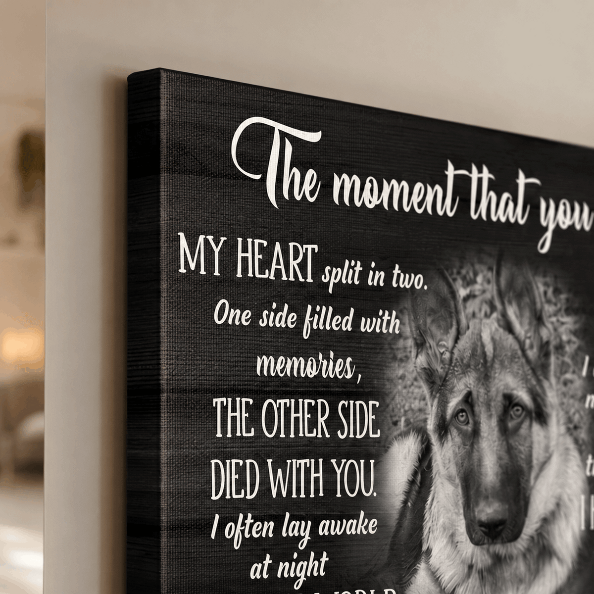 Custom Dog Memorial Canvas Prints