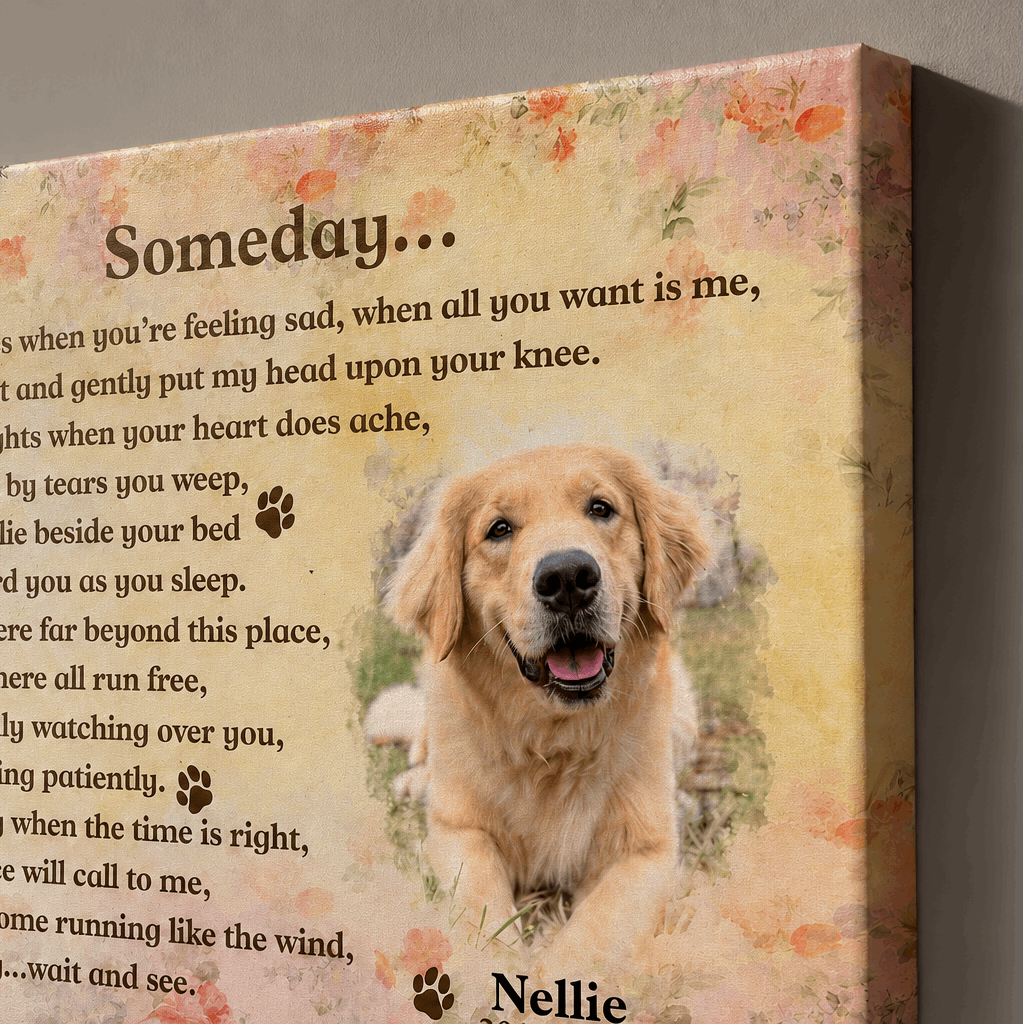 Custom Dog Memorial Canvas 