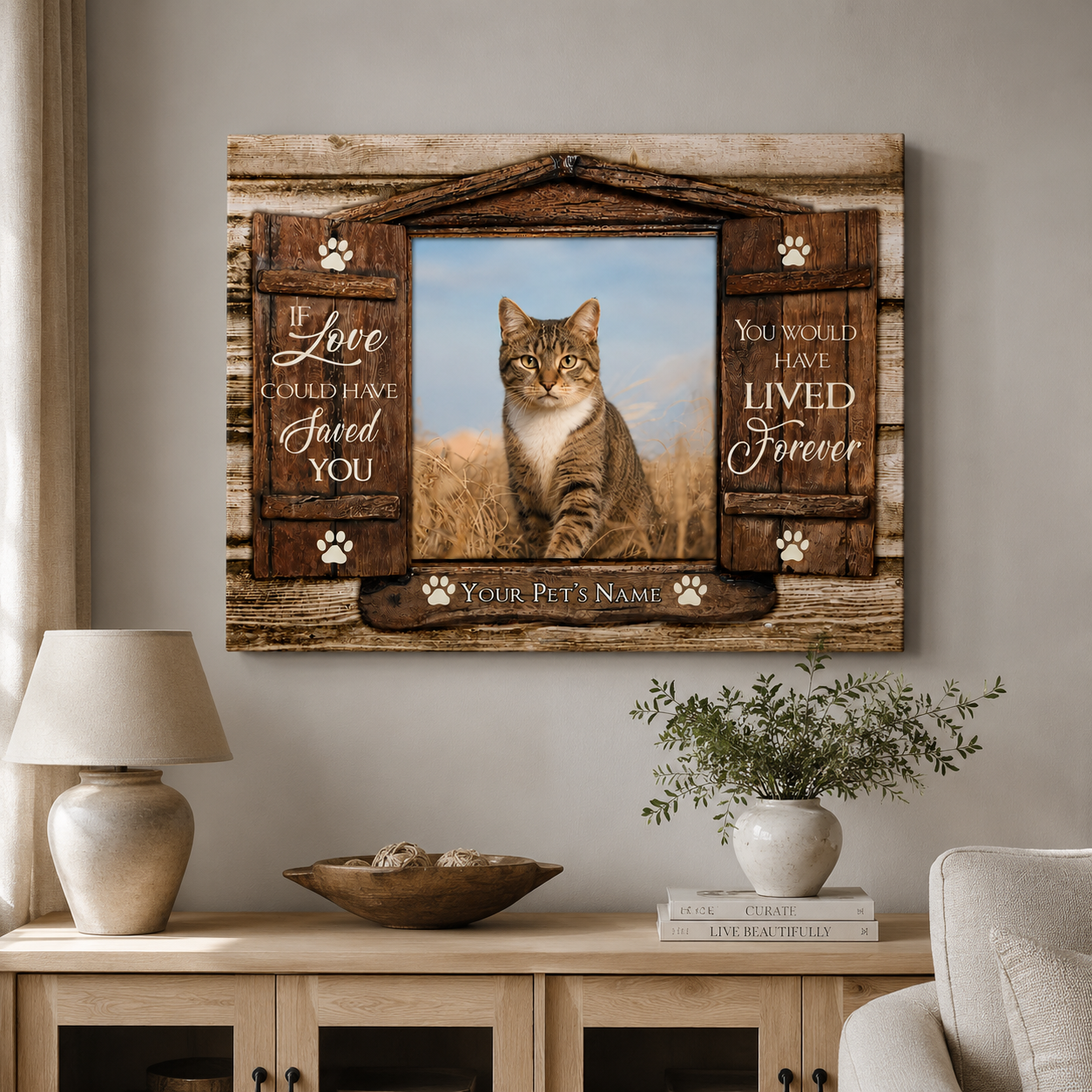 Custom Cat Memorial Canvas Cat Memorial Gifts