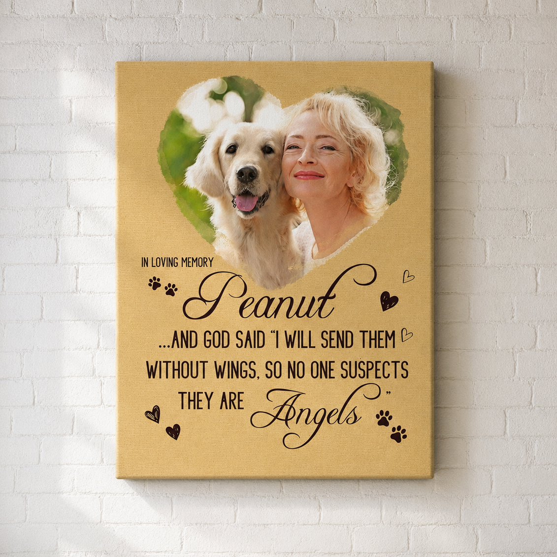 Custom Dog Memorial Canvas 