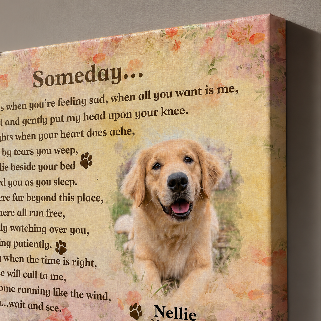 Custom Dog Memorial Canvas 