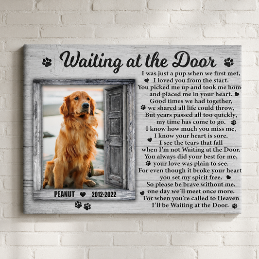 Custom Dog Memorial Canvas 