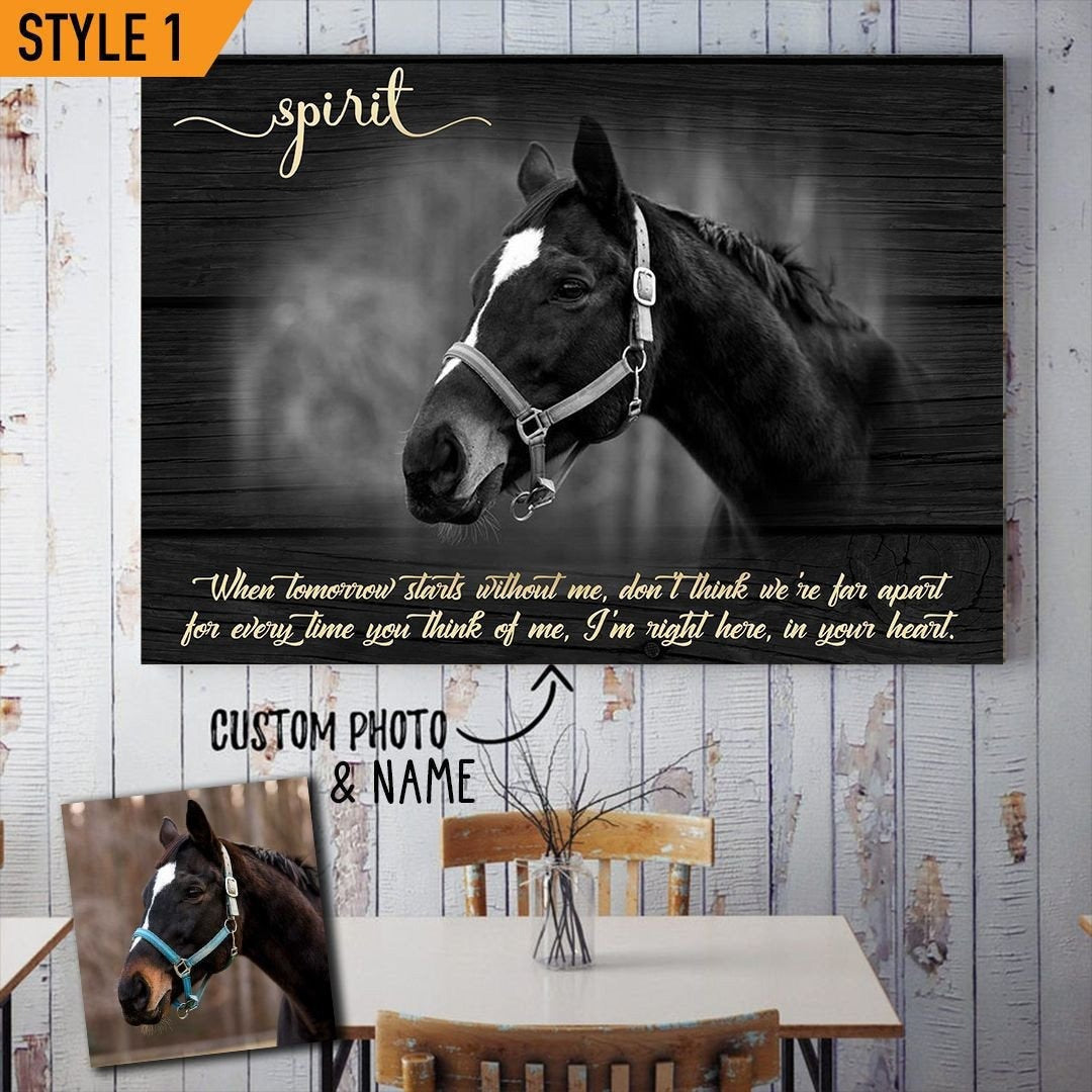 Horse Loss Quote Custom Horse Memorial Canvas Print