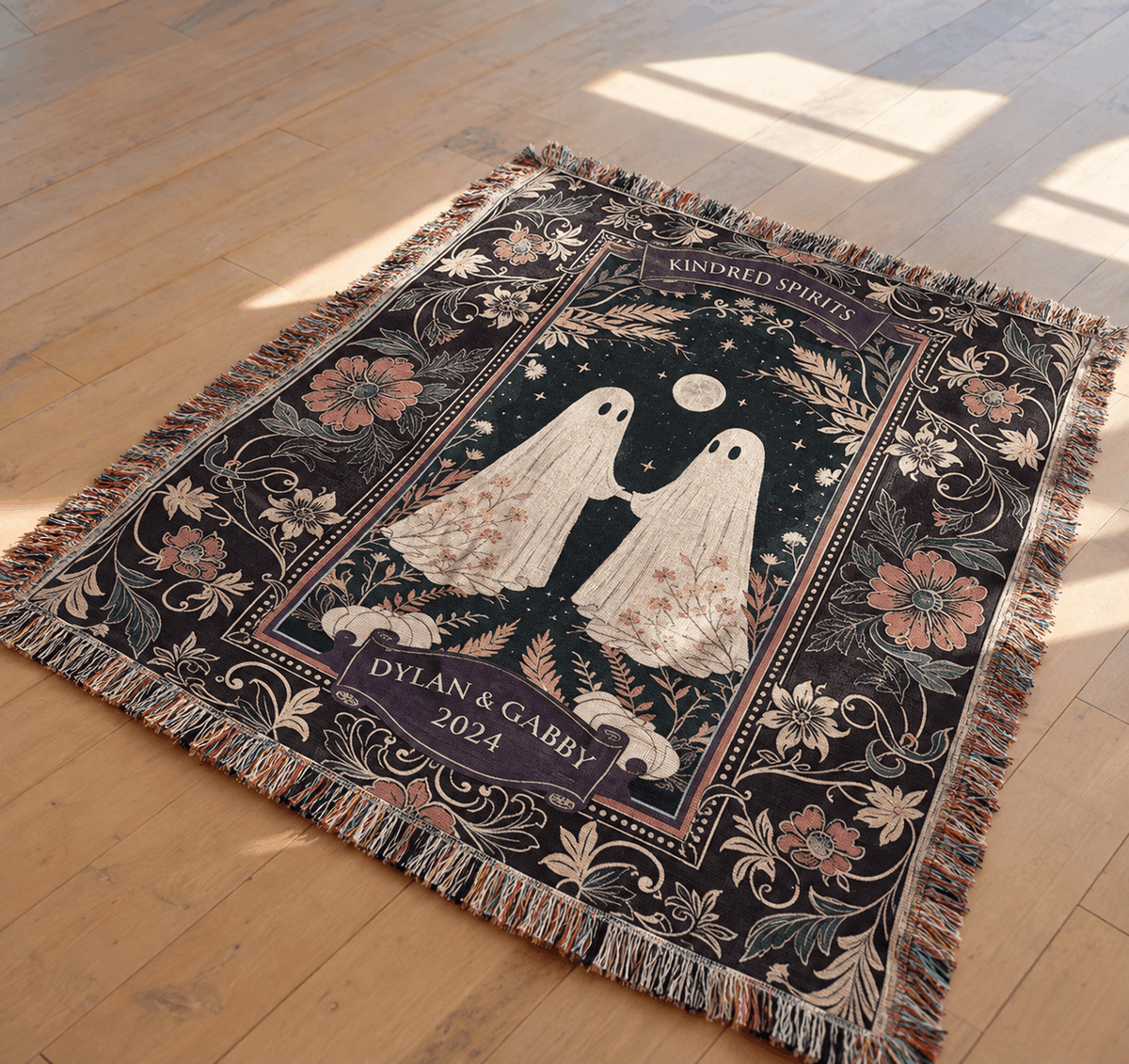 Ghost Lovers Custom Tapestry | Custom Tapestry Woven Blanket For Couple