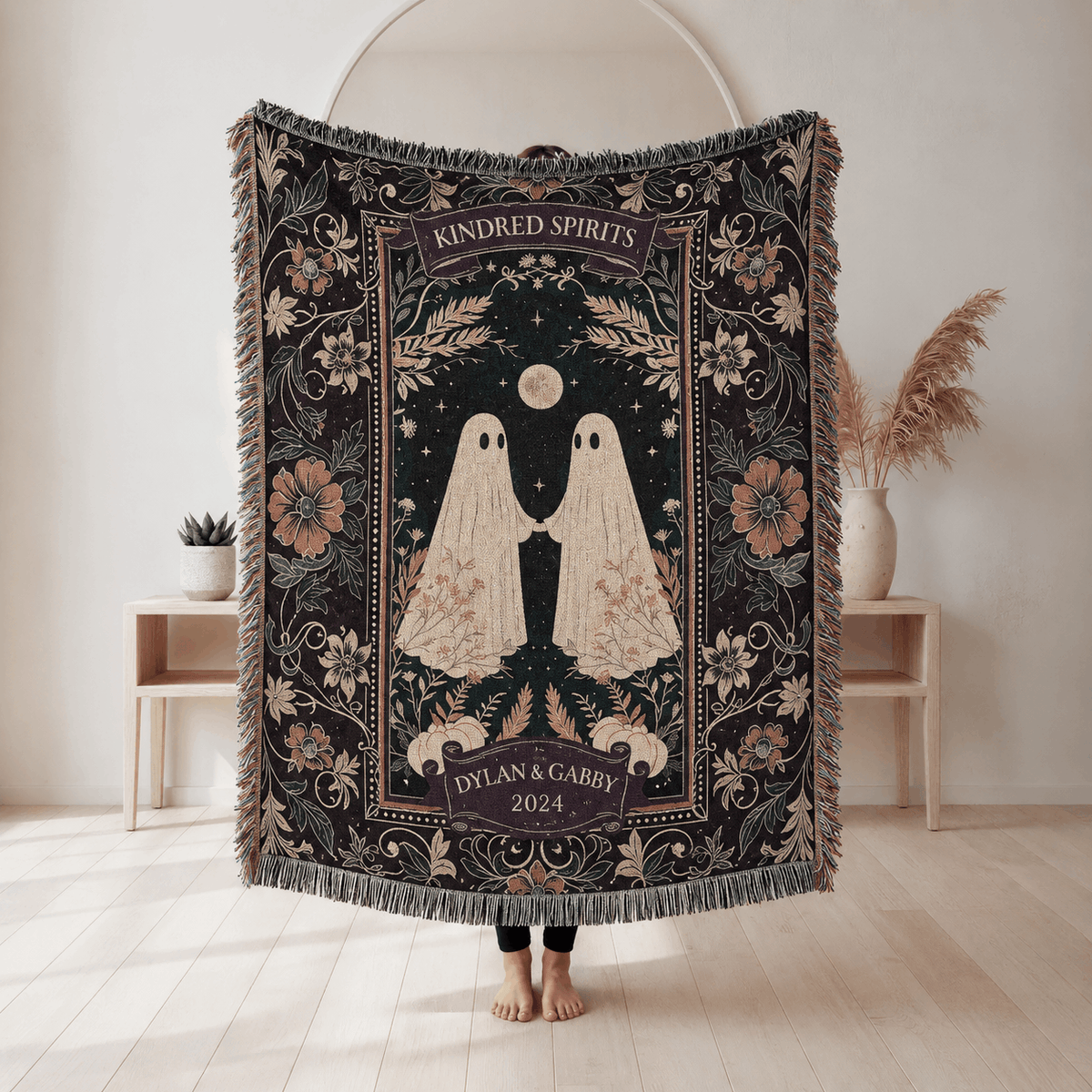 Ghost Lovers Custom Tapestry | Custom Tapestry Woven Blanket For Couple
