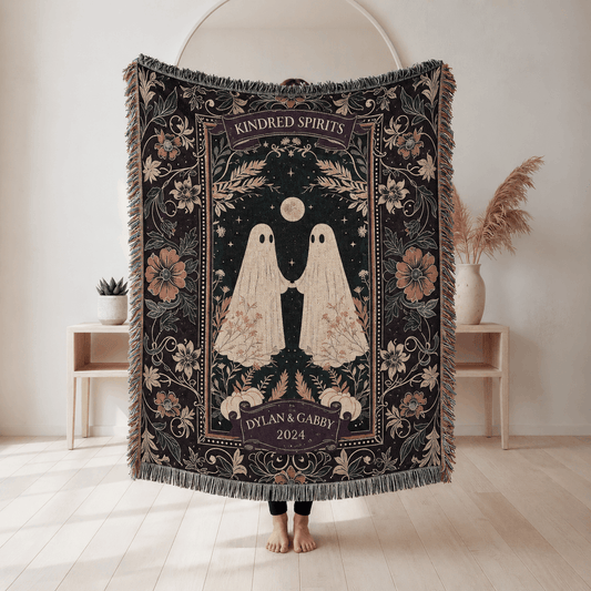 Ghost Lovers Custom Tapestry | Custom Tapestry Woven Blanket For Couple