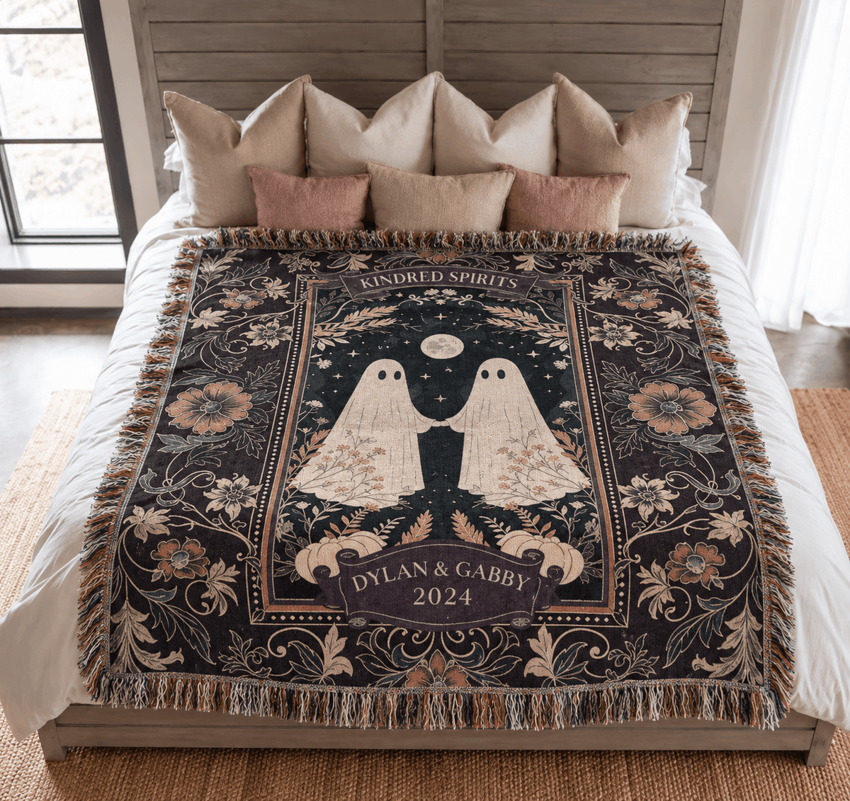 Ghost Lovers Custom Tapestry | Custom Tapestry Woven Blanket For Couple