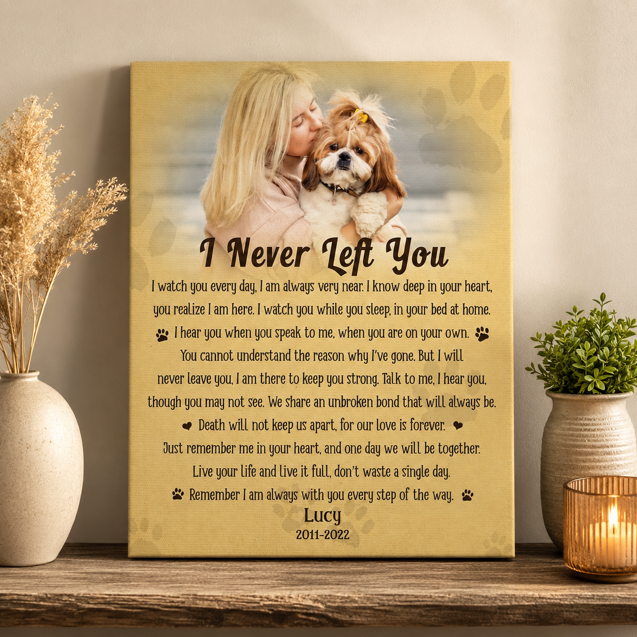 Dog Memorial Canvas