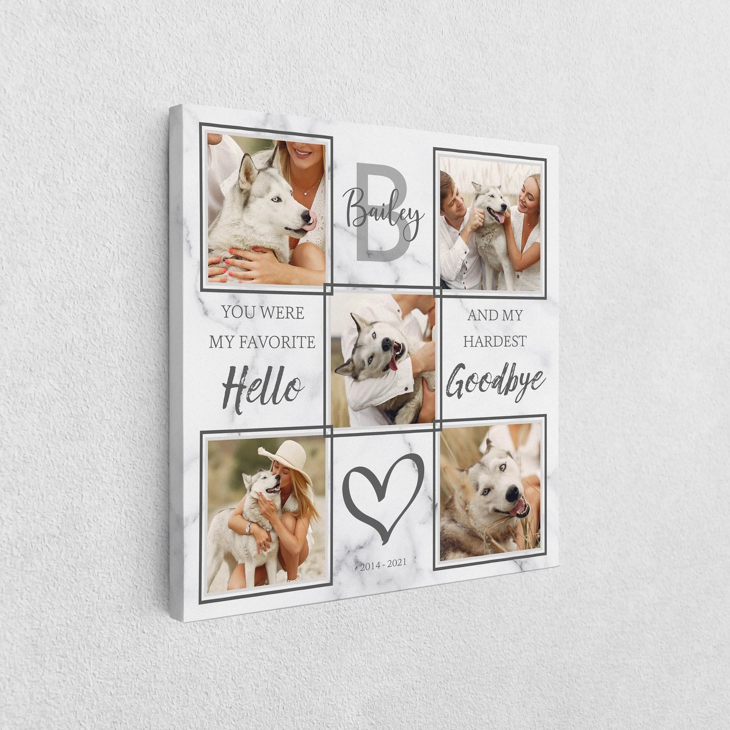 If Love Alone Could Have Kept You Here | Custom Dog Memorial Canvas | Dog Memorial Gifts