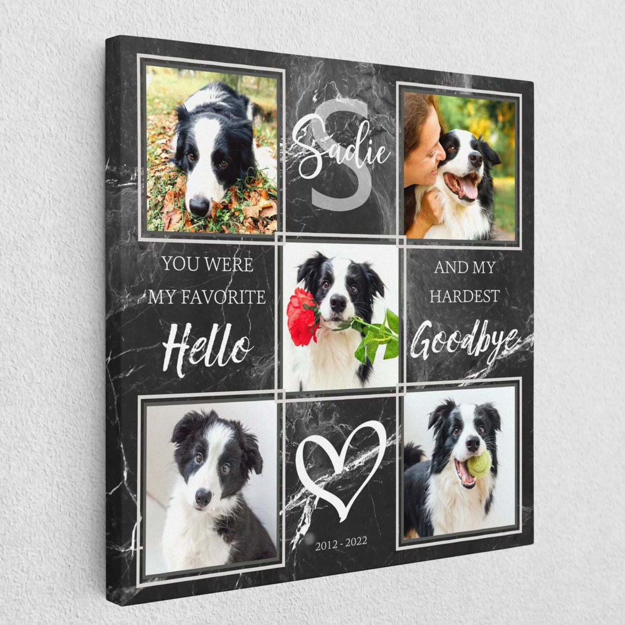 If Love Alone Could Have Kept You Here | Custom Dog Memorial Canvas | Dog Memorial Gifts