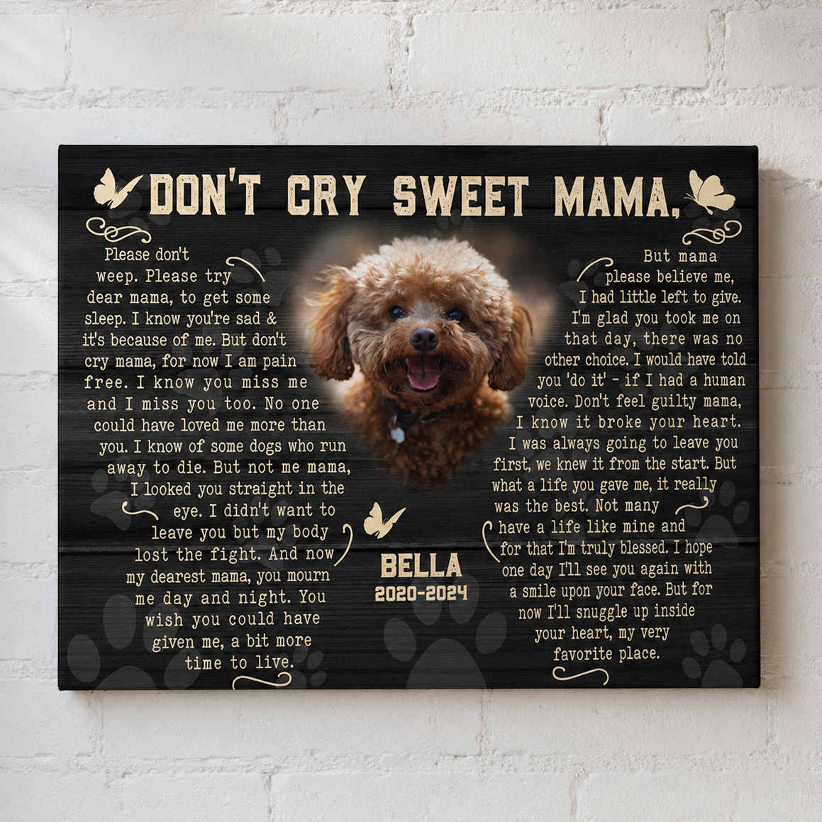 Dog memorial canvas Dog memorial gifts