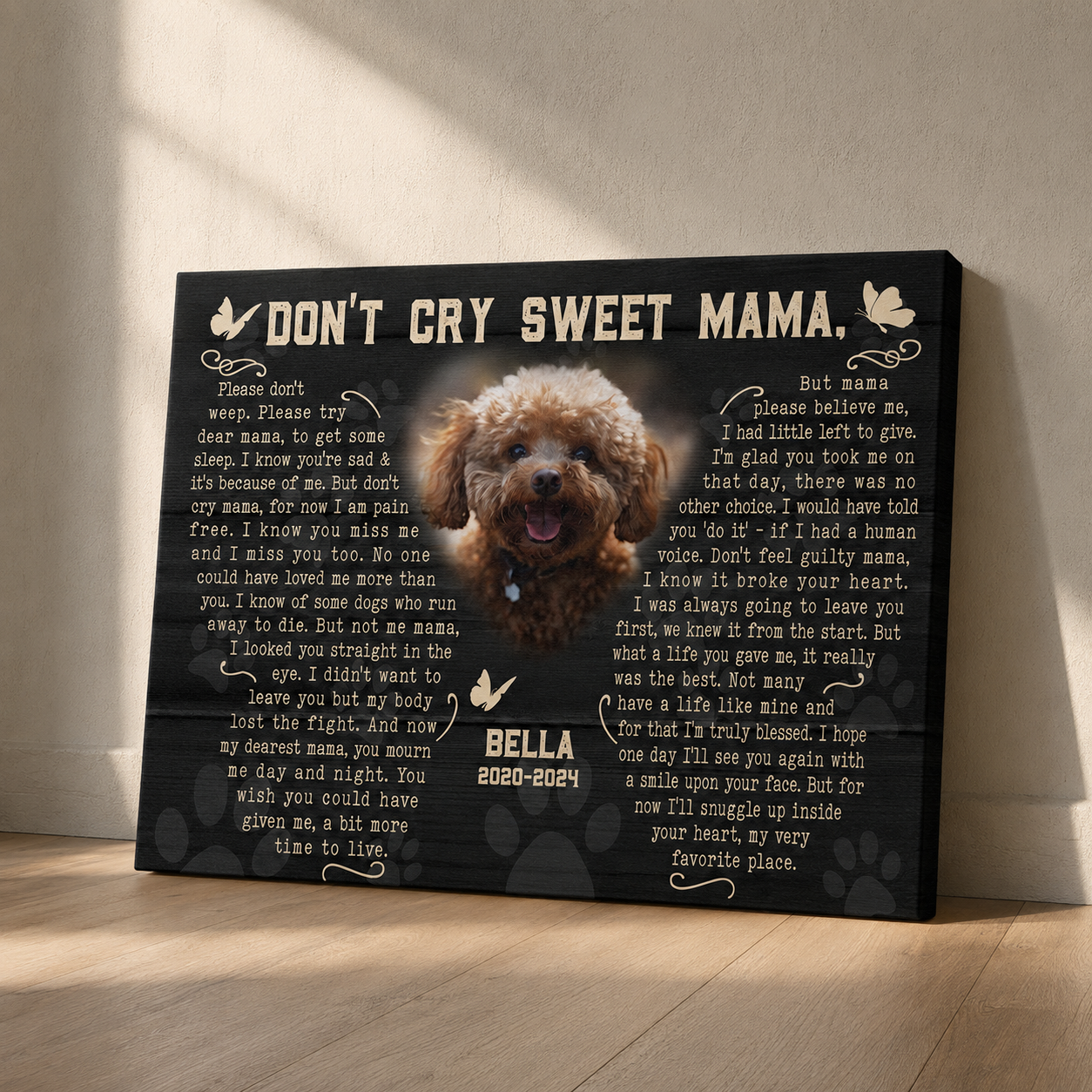 Dog memorial canvas Dog memorial gifts