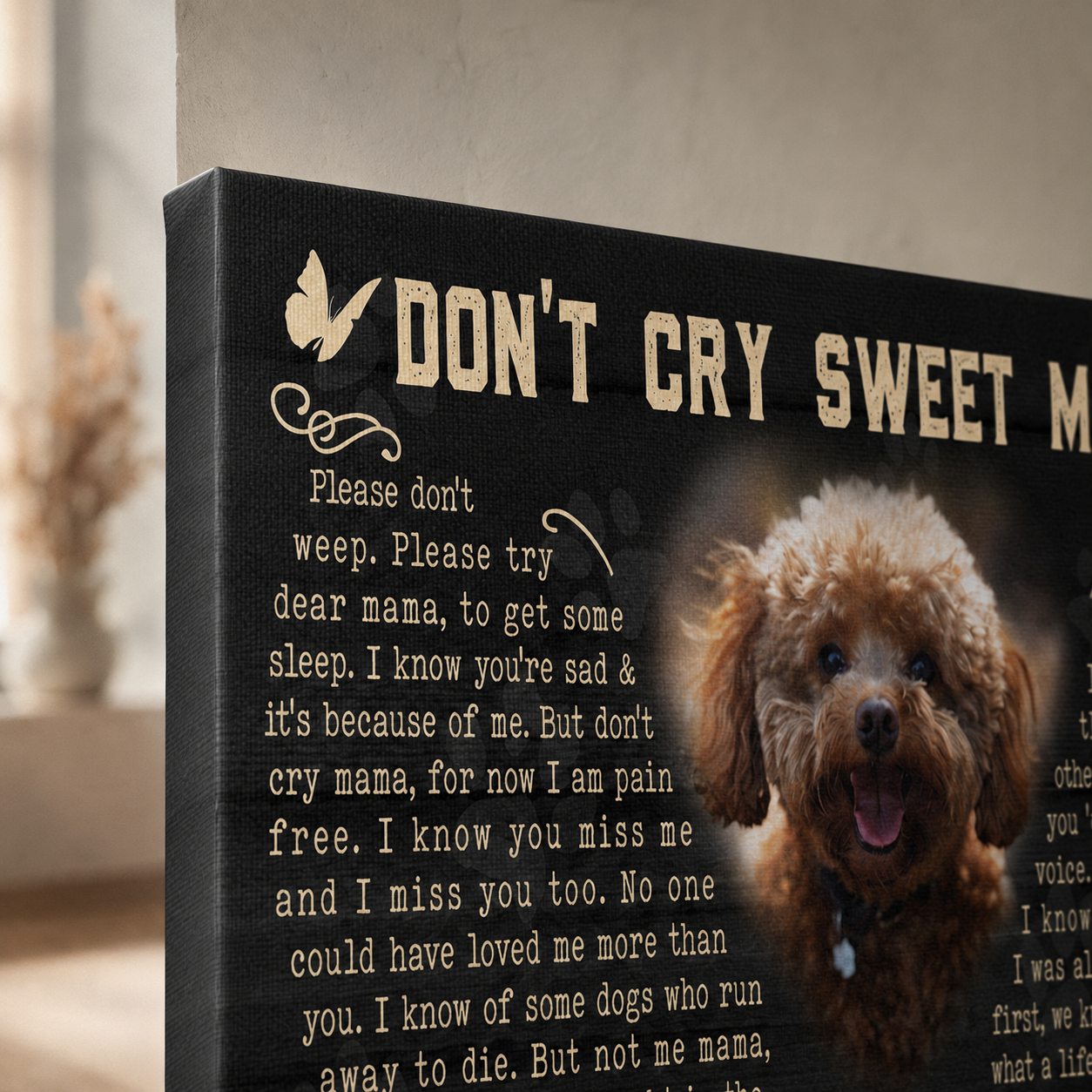 Dog memorial canvas Dog memorial gifts