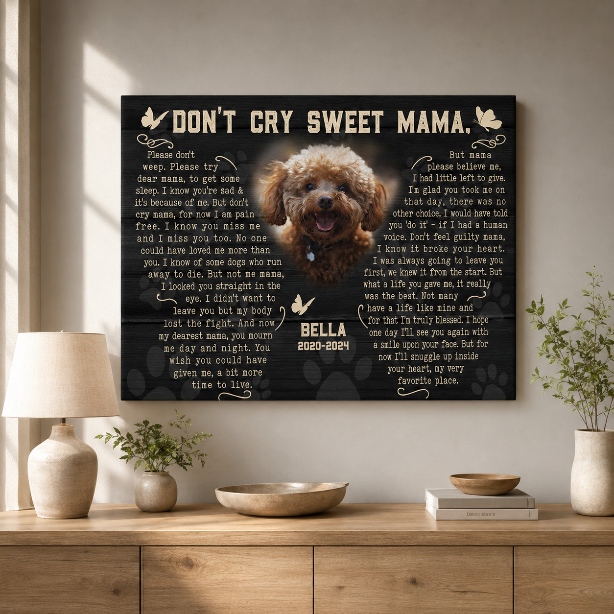 Dog memorial canvas Dog memorial gifts