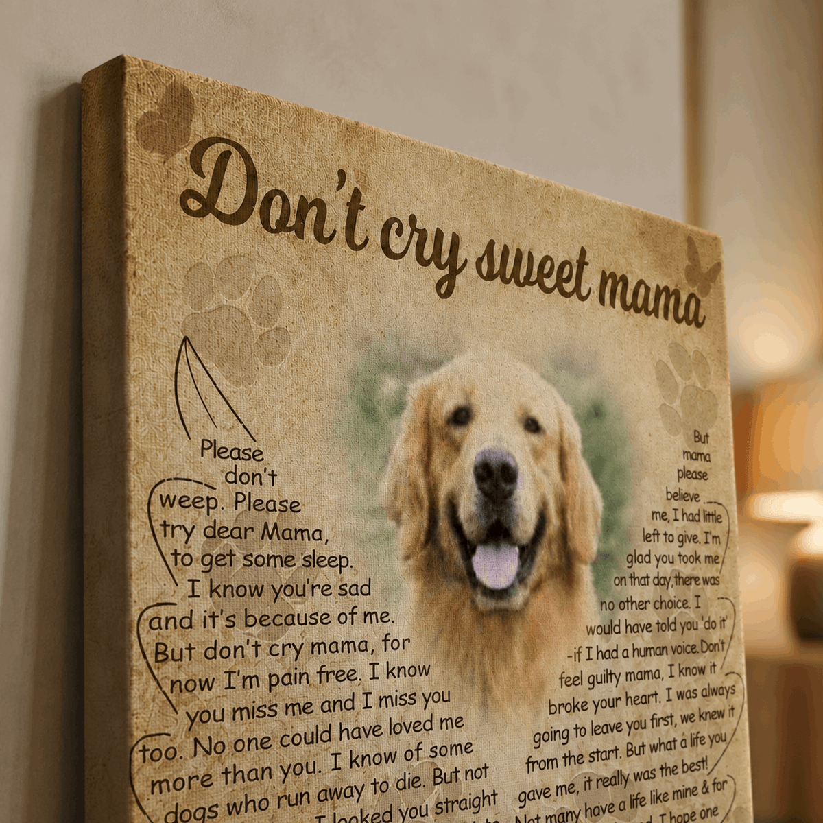 Dont Cry Sweet Mama Poem