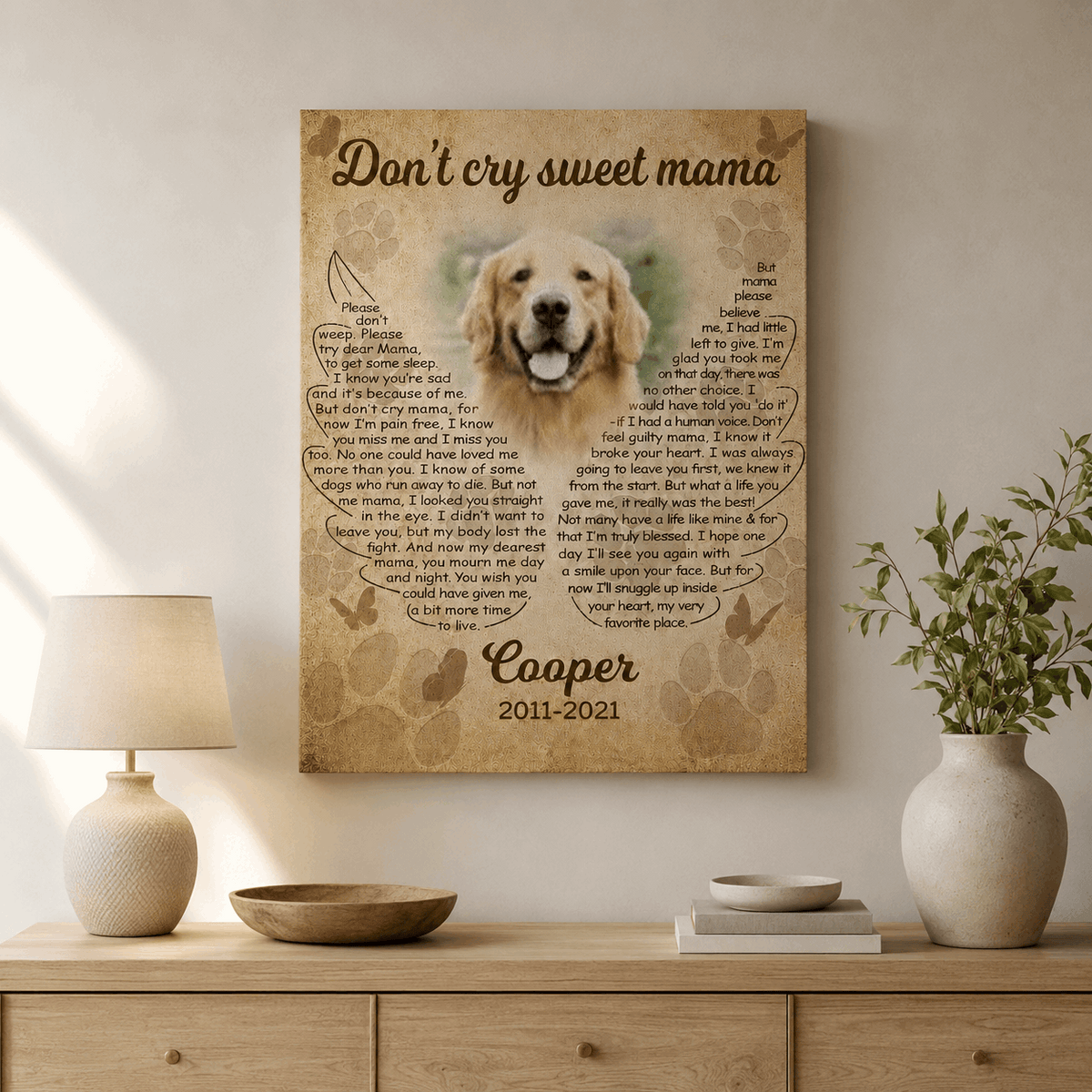 Dont Cry Sweet Mama Poem